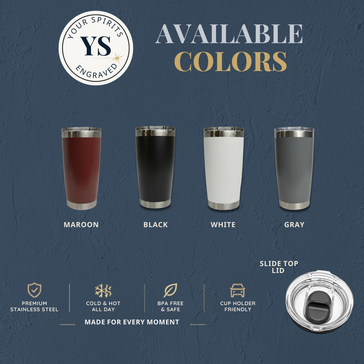 Avon Lake Spirit Tumbler with Slider Lid