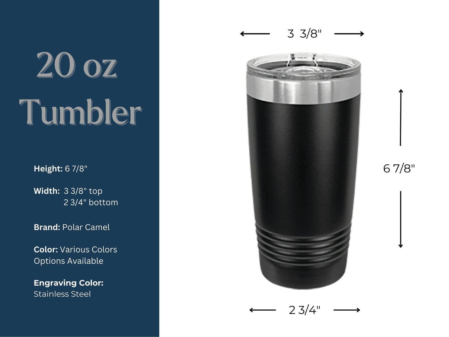North Olmsted Hockey Club Tumbler: Custom Team Colors 20oz Travel Mug