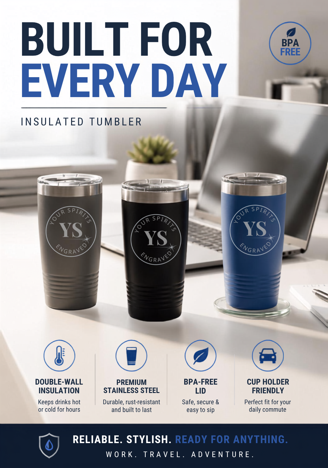 Custom Engraved Tumbers for Businesses
