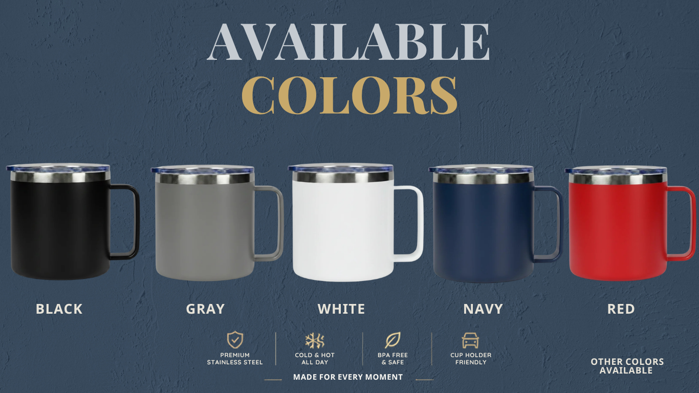 Personalized 14 oz Tumblers with handle