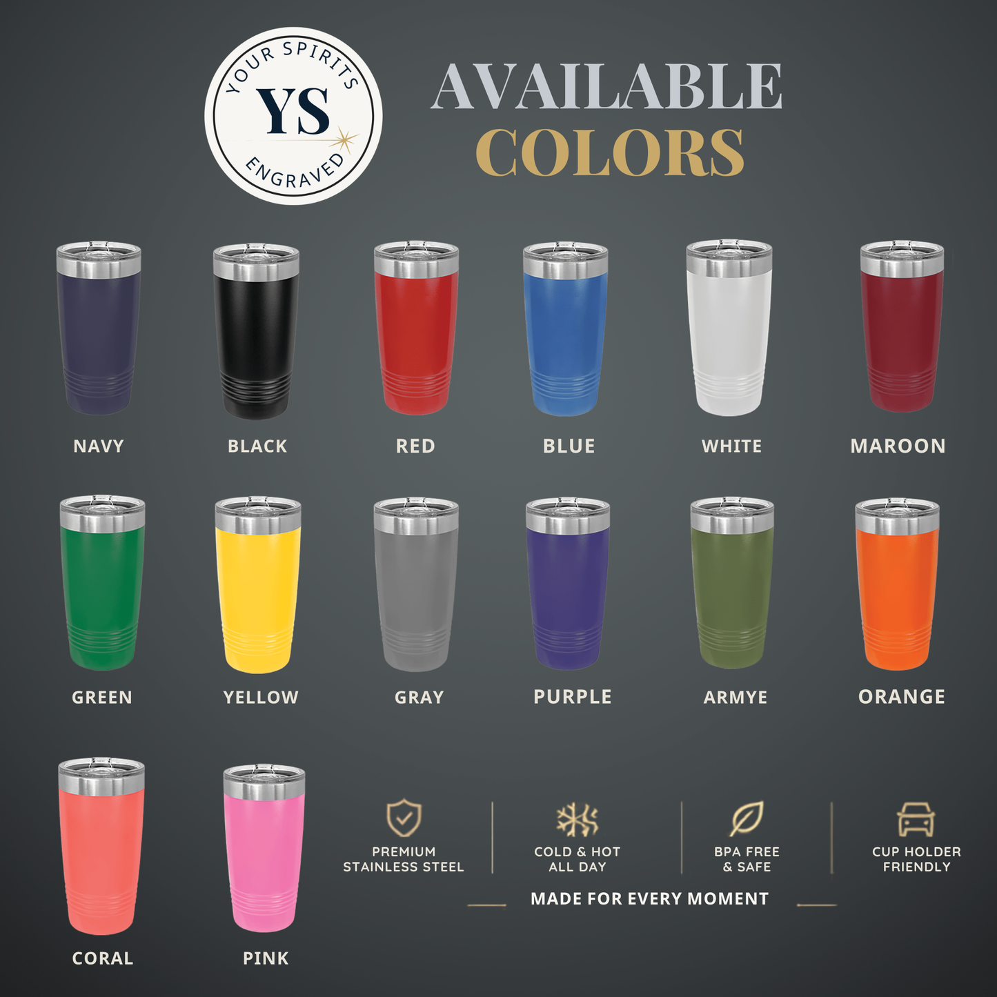 Personalized 20 oz Tumblers