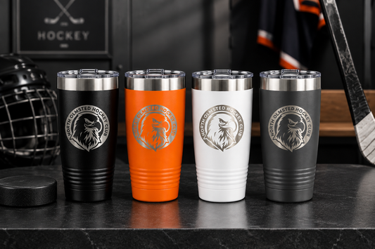 North Olmsted Hockey Club Tumbler: Custom Team Colors 20oz Travel Mug